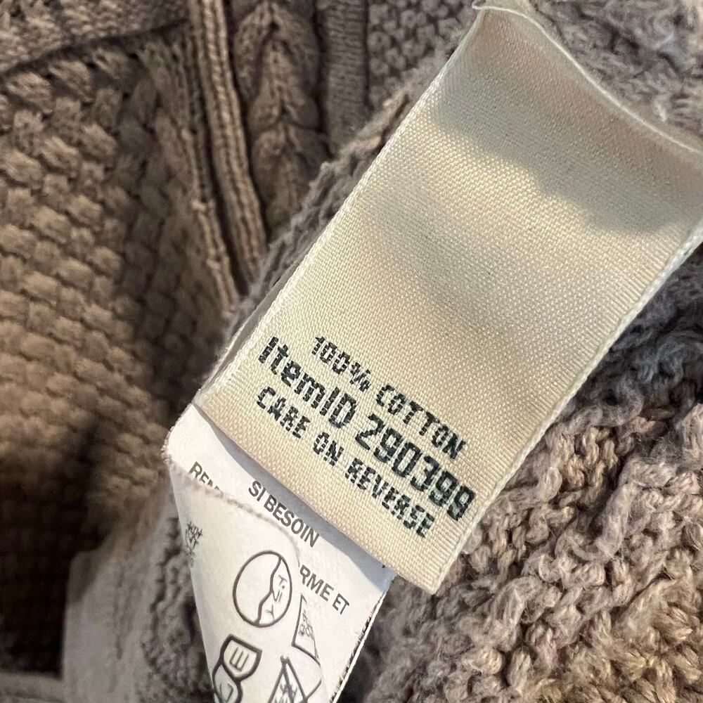 L.L.Bean Tan 100% Cotton Cardigan Sweater Size XL - Picture 4 of 7